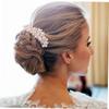 Angoily 1pc Elegant Rhinestone Hair Comb for Brides Fashionable Rose Gold Hairpin Accessory for Weddings Parties and Special Events Alloy Design Charms Gorgeous Gloss view 4