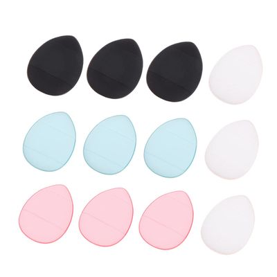Angoily Skin-friendly 12pcs Makeup Puff Sponges Dry Wet Face Powder Puff for Foundation Beauty Tools