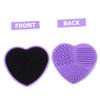 Didiseaon 2pcs Heart Shaped Silicone Brush Cleaning Box Travel-friendly Makeup Brush Cleaner for Easy Removal view 2
