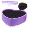 Didiseaon 2pcs Heart Shaped Silicone Brush Cleaning Box Travel-friendly Makeup Brush Cleaner for Easy Removal view 4