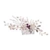 Angoily 1pc Bridal Hair Comb Elegant Side Comb for Brides Bridesmaids Wedding Hair Accessory Delicate Floral Design for Special Occasions Charming Attractive Look view 1