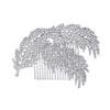 Angoily Leaf Design Wedding Headdress Comb for Brides Elegant and Rhinestone Hair Accessory for Parties and Special Occasions Fashionable Headwear for Women view 1