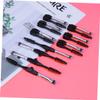 Housoutil Foldable Eyebrow Brush Set 10pcs Mini Makeup Brushes for Women Eyelash Brush Professional Brow Paint Brush Black Color view 4
