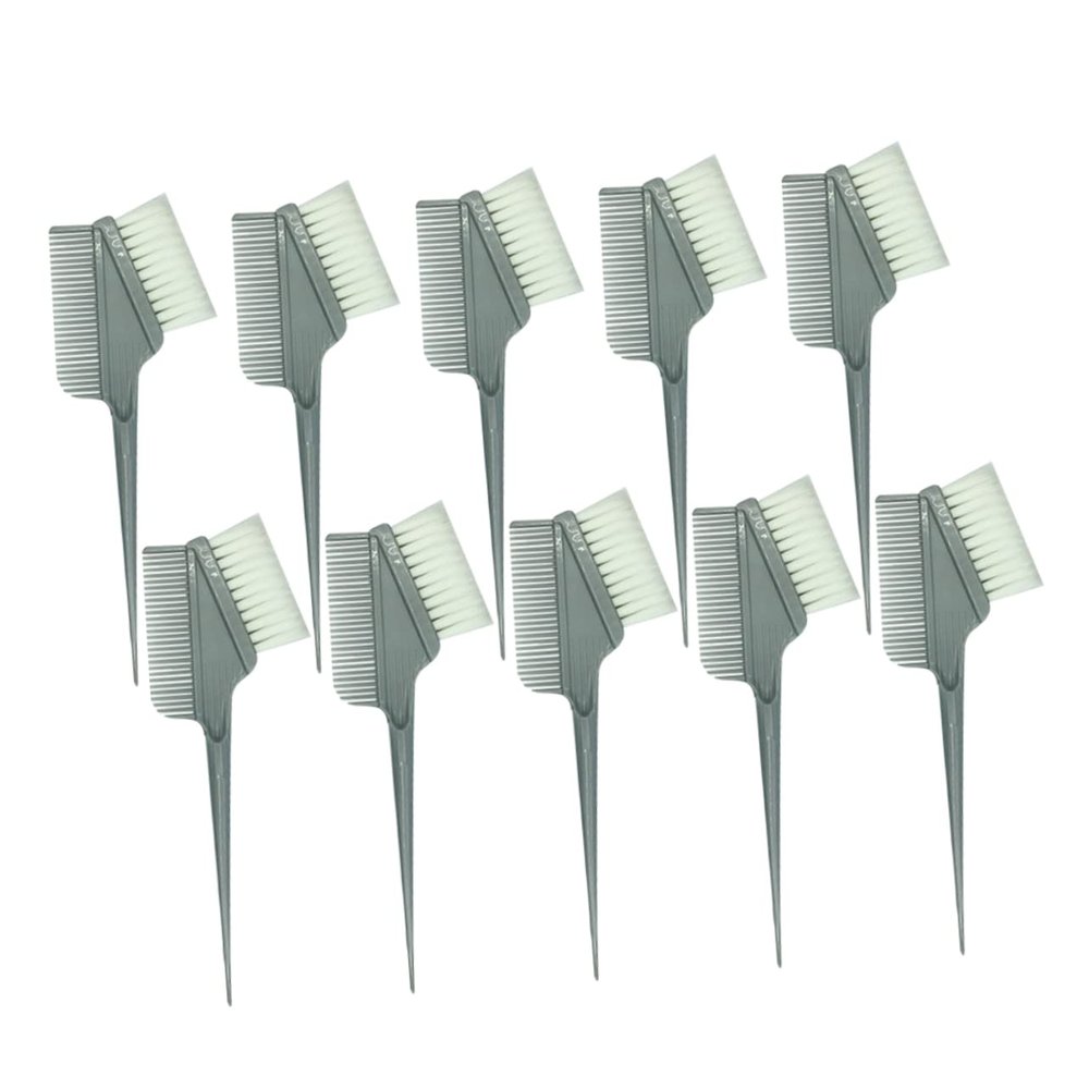 Angoily 10pcs Hair Dye Brush Professional Hair Tint Applicator Comb Smooth Handle for Salon Home Use