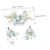 Angoily 1set Bridal Hair Comb Accessories Stylish Alloy Headdress Women Hair for Weddings Parties Dances Comfortable Easy to Wear Unique Decorative Design view 4