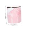 Angoily Makeup Brush Holder Elegant Pink Ceramic Canister for Cosmetic Storage Practical Organizer for Brushes and Pens Stylish Design with Gold Accents for Vanity Desktop Use view 4