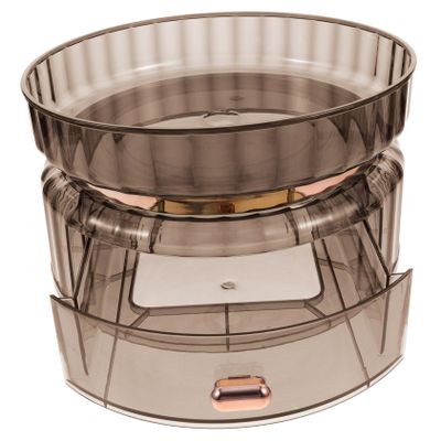 Angoily 360 Rotating Makeup Organizer Makeup Organizer Countertop Small Storage Drawers Organizer Lotion Perfume