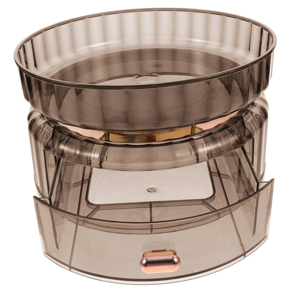 Angoily 360 Rotating Makeup Organizer Makeup Organizer Countertop Small Storage Drawers Organizer Lotion Perfume