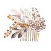 Angoily Rhinestone Hair Comb for Women Elegant Alloy Wedding Headdress Floral Design Bridal Hair Accessory for Brides and Bridesmaids view 1