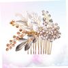 Angoily Rhinestone Hair Comb for Women Elegant Alloy Wedding Headdress Floral Design Bridal Hair Accessory for Brides and Bridesmaids view 2