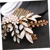 Angoily Rhinestone Hair Comb for Women Elegant Alloy Wedding Headdress Floral Design Bridal Hair Accessory for Brides and Bridesmaids view 3