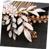 Angoily Rhinestone Hair Comb for Women Elegant Alloy Wedding Headdress Floral Design Bridal Hair Accessory for Brides and Bridesmaids view 4