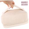 Angoily Large Capacity Makeup Organizer Bag Portable Storage Tote for Toiletries Cosmetics Convenient for Travel Business and Daily Use view 3