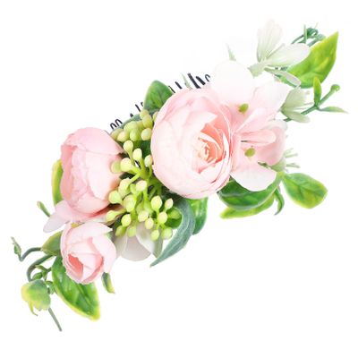 Angoily 1pc Bride Hair Comb Floral Headdress for Wedding Chic Bridal Hair Clip Comfortable and Delicate Design for Parties and Banquets Accessory for Brides and Friends