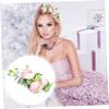 Angoily 1pc Bride Hair Comb Floral Headdress for Wedding Chic Bridal Hair Clip Comfortable and Delicate Design for Parties and Banquets Accessory for Brides and Friends view 4