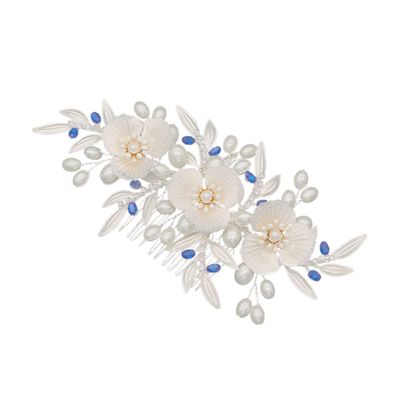 Angoily Fashion Bridal Hair Comb Flower Design Elegant Wedding Headdress for Bride Special Occasion Hair Accessory for Parties and Anniversaries Unique Photo Prop