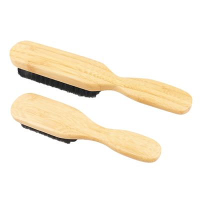 Beavorty 2pcs Beard Grooming Kit Men's Boars Hair Brush Gentle Bristles Portable