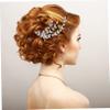 Angoily Hairstyles Hair Decorations for Women Bride Hair Pin Dress for Wedding Guest Women Bride to Me Costume Rave Robe Hair Clips Hair Styling Comb Pink Bridal Side Hair Comb Party Alloy view 2