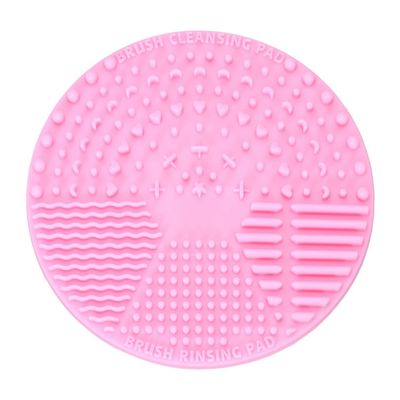 Didiseaon Silicone Scrub Pad for Cleaning Makeup Brushes and Sponges 3.93 X 3.93 Inch Pink Cleaning Tool