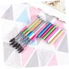 POPETPOP Professional Makeup Eyelash Brush Set 6pcs Spiral Rhinestone Mascara Wands Lash Applicator Portable for Salon Home Use view 3