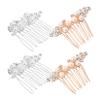 Angoily 4pcs Rhinestone Bridal Hair Side Combs Wedding Accessories for Women Combination for Special Occasions Elegant Hair Decoration for Brides and Parties view 1