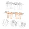 Angoily 4pcs Rhinestone Bridal Hair Side Combs Wedding Accessories for Women Combination for Special Occasions Elegant Hair Decoration for Brides and Parties view 3