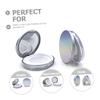 Angoily Ultra Thin Makeup Loose Powder Box Mirror Puff Leak Proof for Home Travel view 3