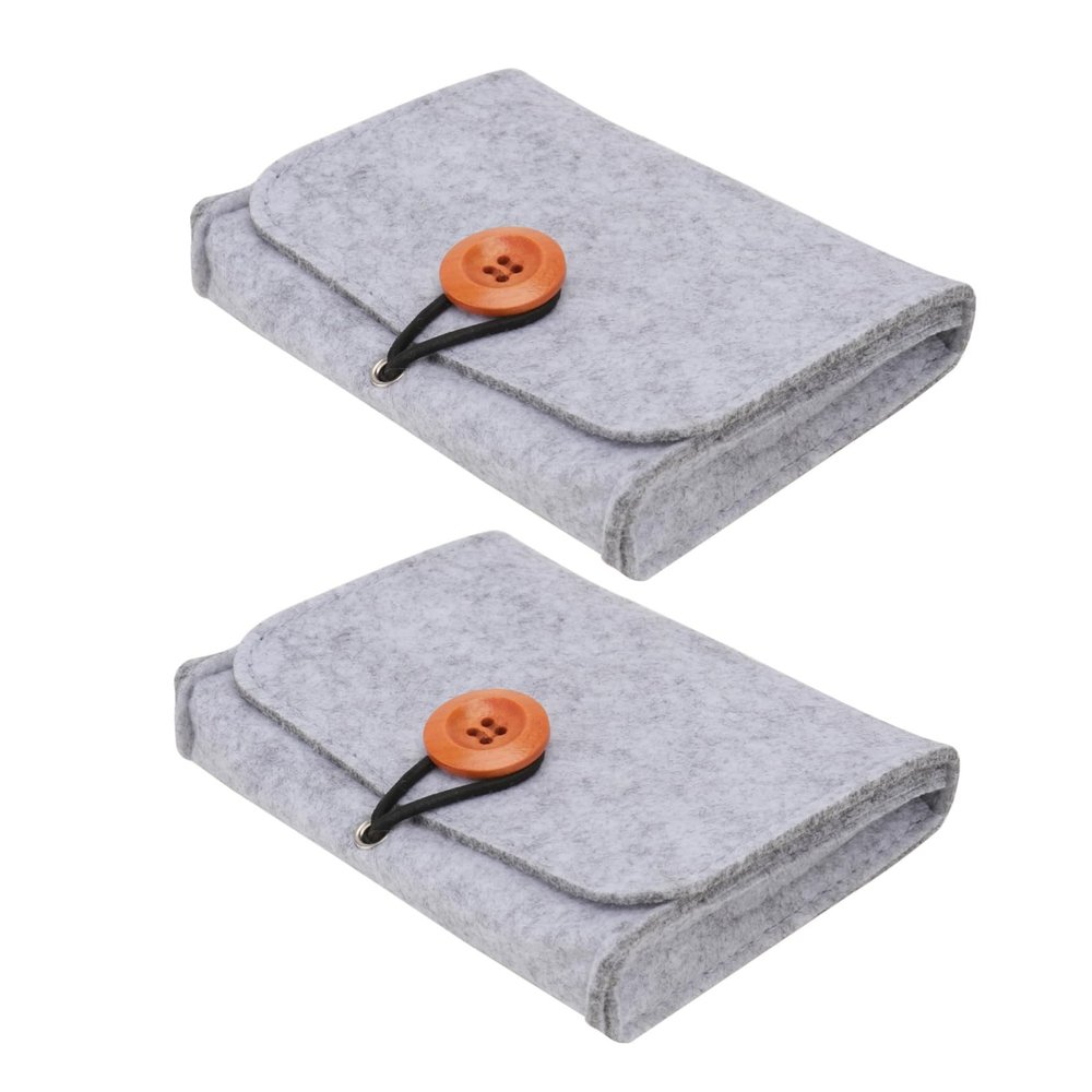 Angoily 6-bottle Essential Oil Storage Bag Felt Pouch for Travel Non-woven Fabric Holder