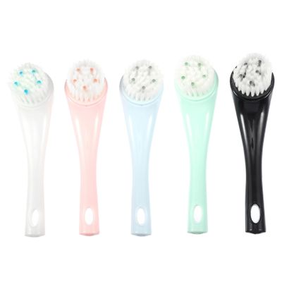 Angoily 5pcs Soft Facial Cleansing Brushes Gentle Skin Cleansing Tools for Deep Cleaning Blackhead Removal Makeup Removal Safe for Skin Types Random Color