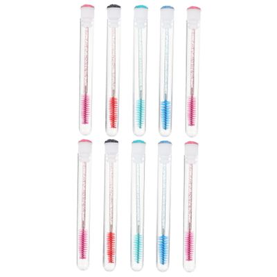 Angoily 10pcs Portable Eyelash Brush Mascara Wands for Makeup Application Lightweight and Easy to Store for Eyelash Extensions and Daily Use