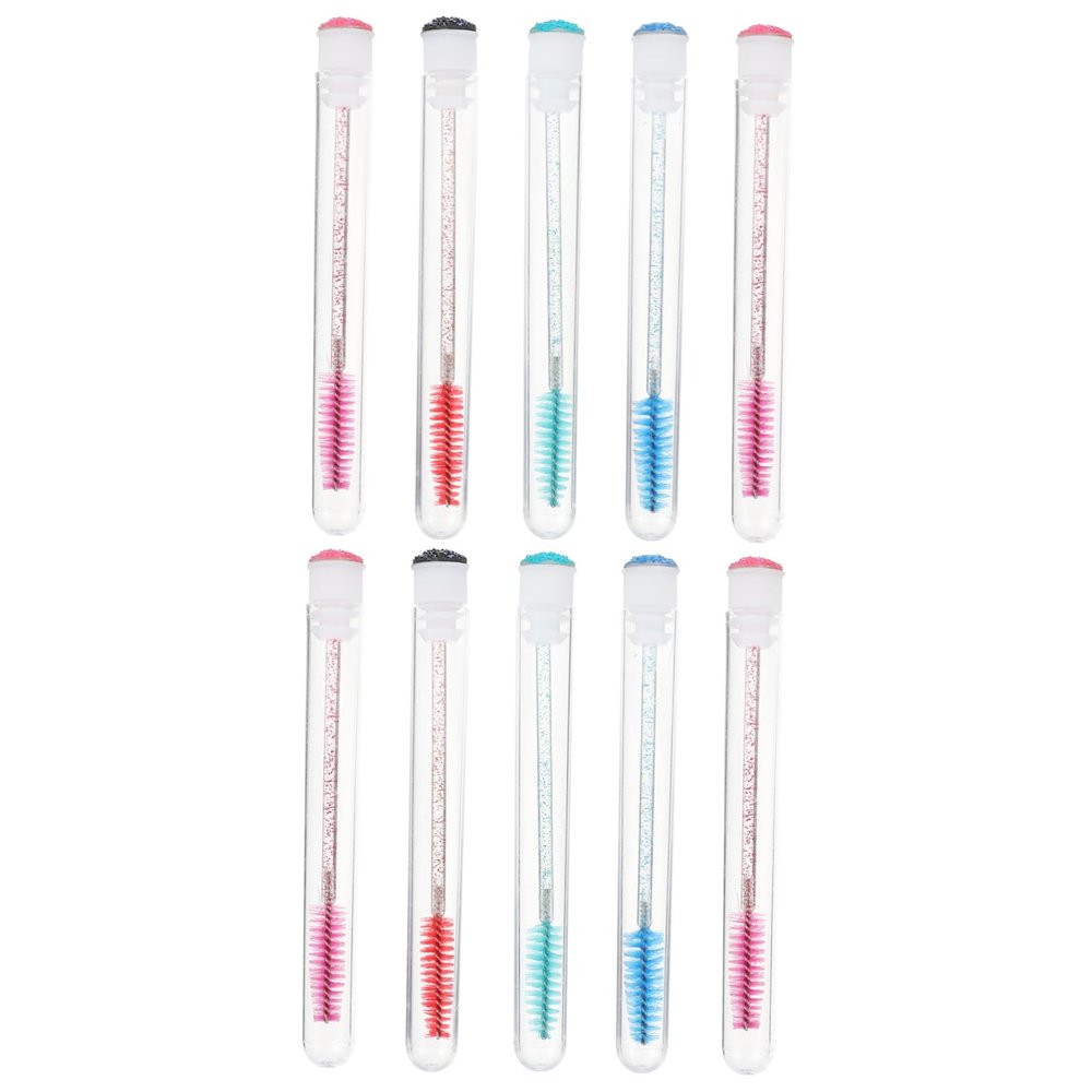 Angoily 10pcs Portable Eyelash Brush Mascara Wands for Makeup Application Lightweight and Easy to Store for Eyelash Extensions and Daily Use