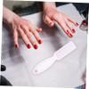 NOLITOY 8pcs Nail Art Brushes Durable Plastic Fingernail Scrub and Dust Cleaner Comfortable Grip for Home Manicure Includes Transparent Pink White view 2