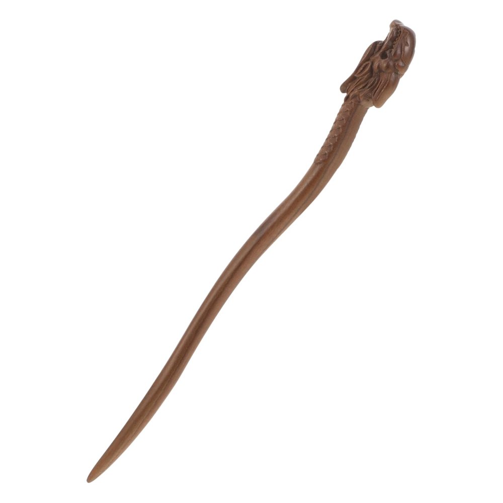 balacoo Vintage Sandalwood Hair Chopstick Dragon Design Elegant Wooden Hair Stick for Women and Girls for Messy Buns and Updos for Celebrations