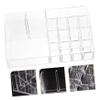 Angoily Clear Makeup Organizer with Stylish Diamond Texture Versatile Cosmetic Storage for Vanity Bathroom and Dresser Transparent Lipstick Holder for Beauty Products view 2
