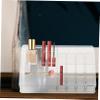 Angoily Clear Makeup Organizer with Stylish Diamond Texture Versatile Cosmetic Storage for Vanity Bathroom and Dresser Transparent Lipstick Holder for Beauty Products view 3