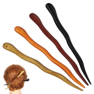 4pcs Hair Sticks Hair Chopsticks Chinese Tortoise Shell Hairpin Hair Clip Styling Pin Accessories for Women Hair Barrettes