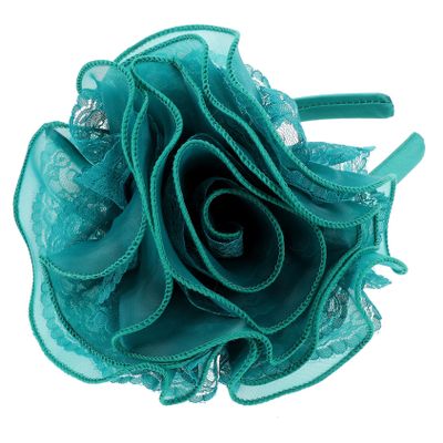 Angoily Vintage Lace Flower Headband for Bride Elegant Floral Hair Accessories Lightweight Comfortable Lace Design for Weddings Parties and Cosplay Events Unique Floral Headpiece