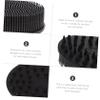 Angoily 2pcs Silicone Bath Scrubbers Gentle Exfoliating Body Shower Brushes Wear-Resistant Convenient for Sensitive Skin Black Blue view 2