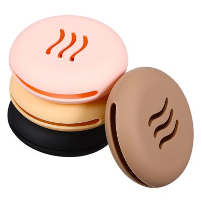 Angoily 4pcs Silicone Makeup Sponge Cases Portable Powder Puff Storage Organizer for Travel Protect Beauty Sponges Lightweight and Compact Suitable