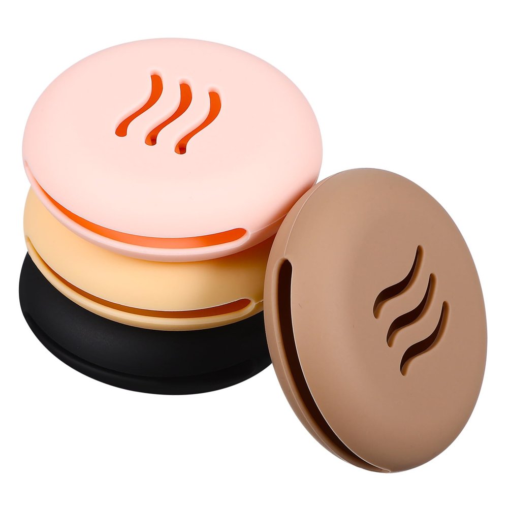 Angoily 4pcs Silicone Makeup Sponge Cases Portable Powder Puff Storage Organizer for Travel Protect Beauty Sponges Lightweight and Compact Suitable
