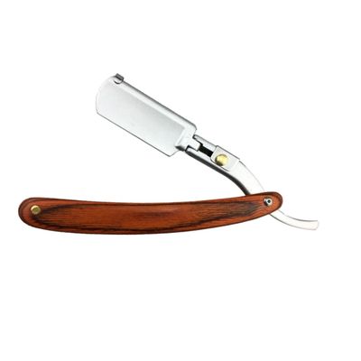 minkissy Chic Straight for Men Vintage Metal Barber Shaper for Manual Shaving for Hair Salons and Beard Grooming to Use