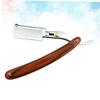 minkissy Chic Straight for Men Vintage Metal Barber Shaper for Manual Shaving for Hair Salons and Beard Grooming to Use view 2