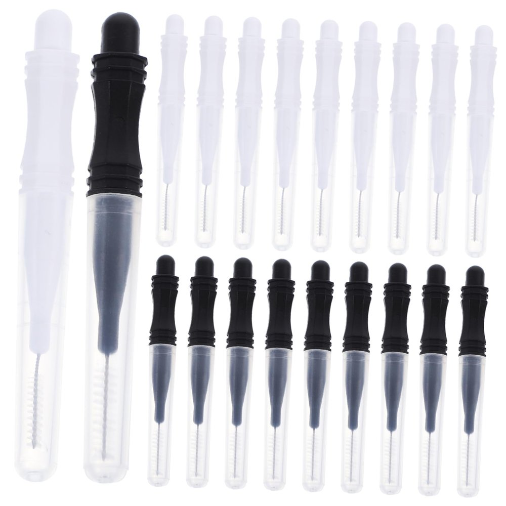 Didiseaon 60pcs Micro Eyebrow Brush Caps Brow Lamination Brush for Eyebrows Lori Compatible