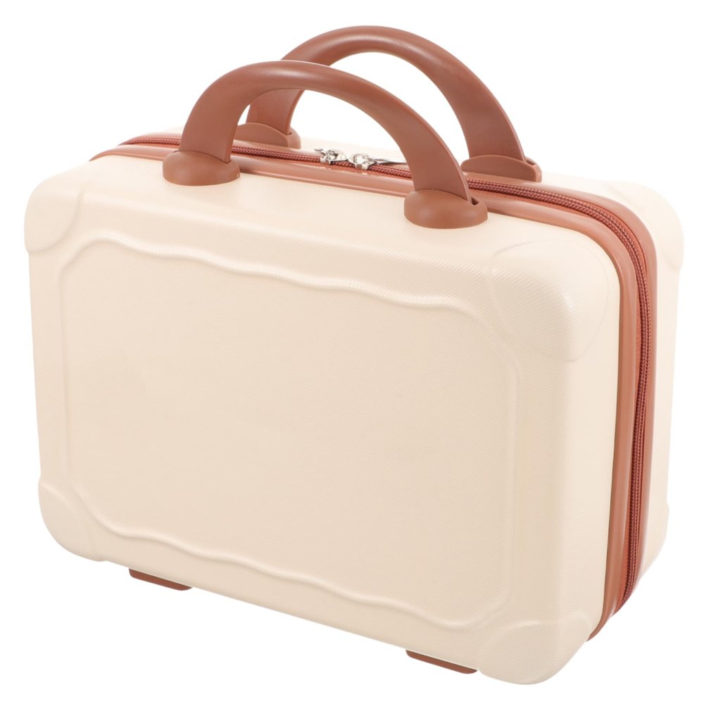 Housoutil Pastel Travel Box Suitcase Makeup Box for Women Mini Makeup Suitcase Storage Boxes for Makeup