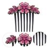 Angoily Hair Combs for Styling Rhinestone Flower Hair Side Comb Accessories Decorative view 2