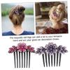 Angoily Hair Combs for Styling Rhinestone Flower Hair Side Comb Accessories Decorative view 3