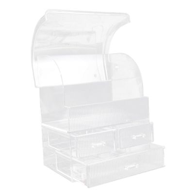 Angoily Dustproof Makeup Organizer Box Large Capacity Acrylic Desktop Storage Drawers