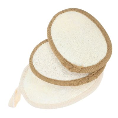 Angoily 3pcs Exfoliating Loofah Sponge Body Scrubber for Shower for Daily Deep Cleansing Produces Rich Foams for All Skin Types