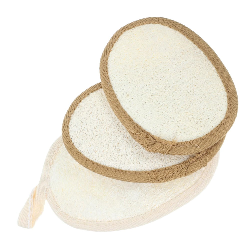Angoily 3pcs Exfoliating Loofah Sponge Body Scrubber for Shower for Daily Deep Cleansing Produces Rich Foams for All Skin Types