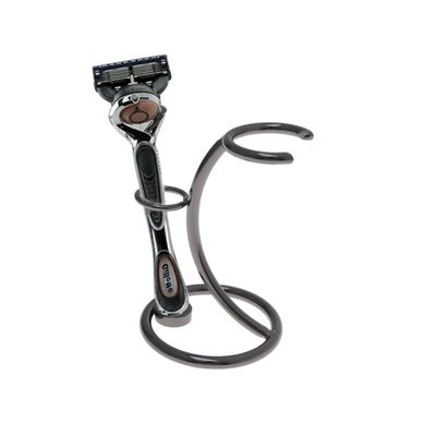 Angoily Men's Beard Shaping Tool Metal Beard Brush Razor Holder Barber Tools Electric Manual Razor Catcher